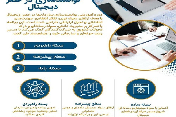 دوره آموزشی "سازمان های آینده؛ توانمندسازی درعصر دیجیتال"