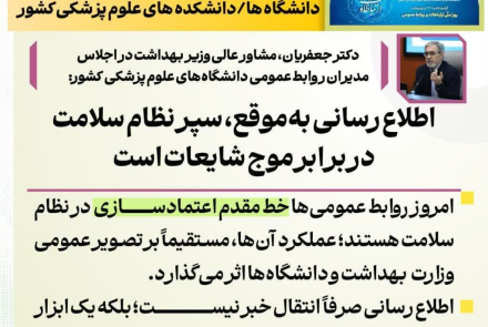 اجلاس مدیران روابط عمومی دانشگاه های علوم پزشکی کشور