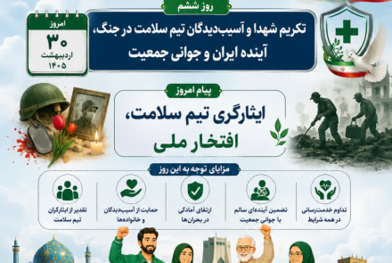 روزشمار هفته ملی سلامت/ ۲۵ تا ۳۱ اردیبهشت 