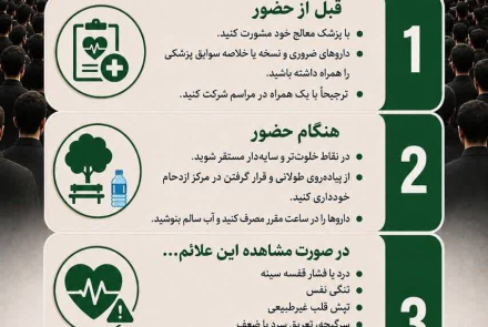 خود مراقبتی در مراسم وداع و تشییع پیکر مطهر امام شهید