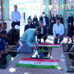 آیین غبارروبی و عطرافشانی مزار شهدای گمنام دانشگاه